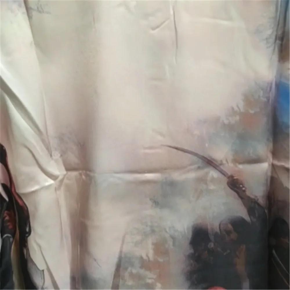 Dégradé Art abstrait imprimé manches longues haut Streetwear Chemise sociale Hip Hop Chemise hawaïen