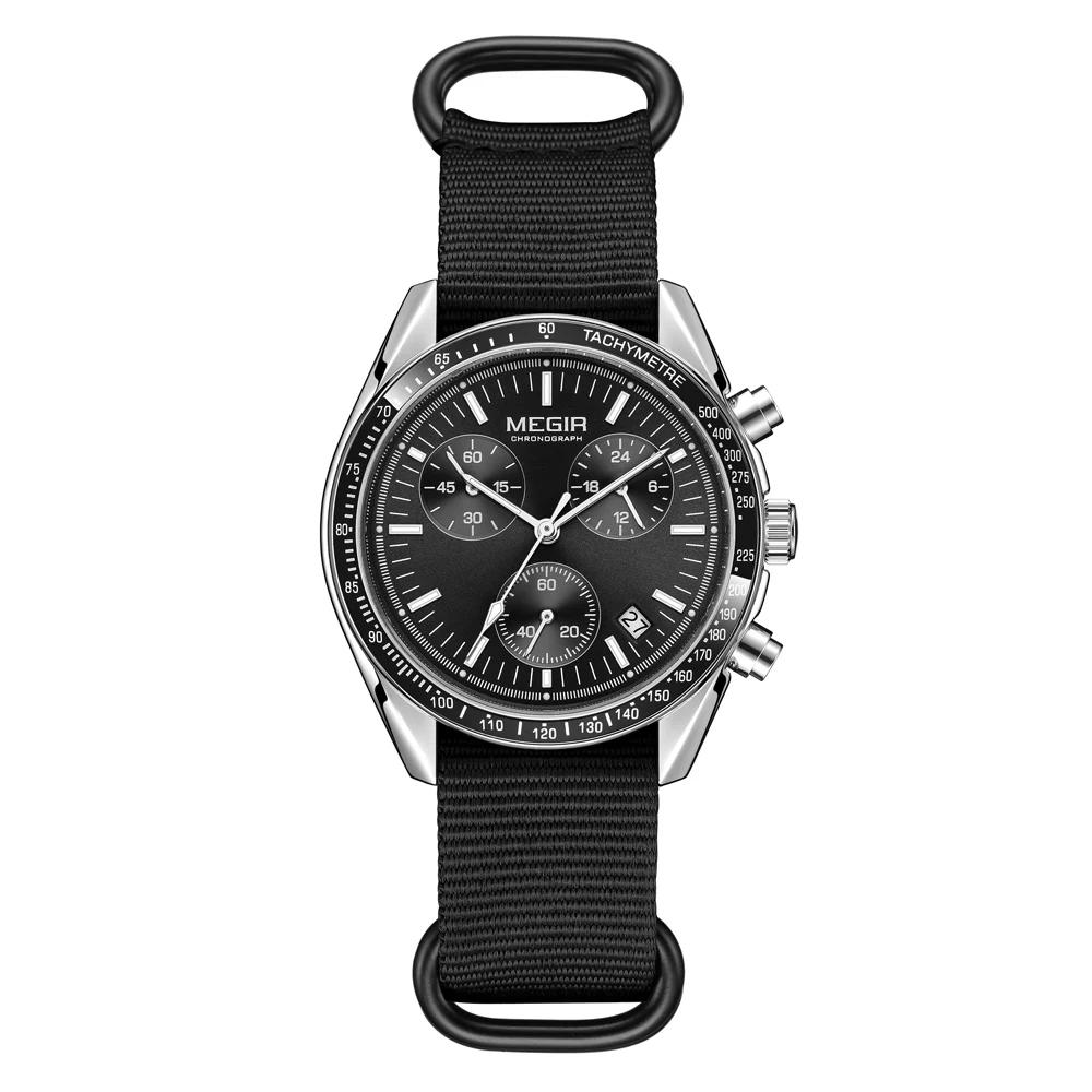 MEGIR Quartz chronographe montres hommes étanche Sport montre-bracelet hommes avec mode bracelet en