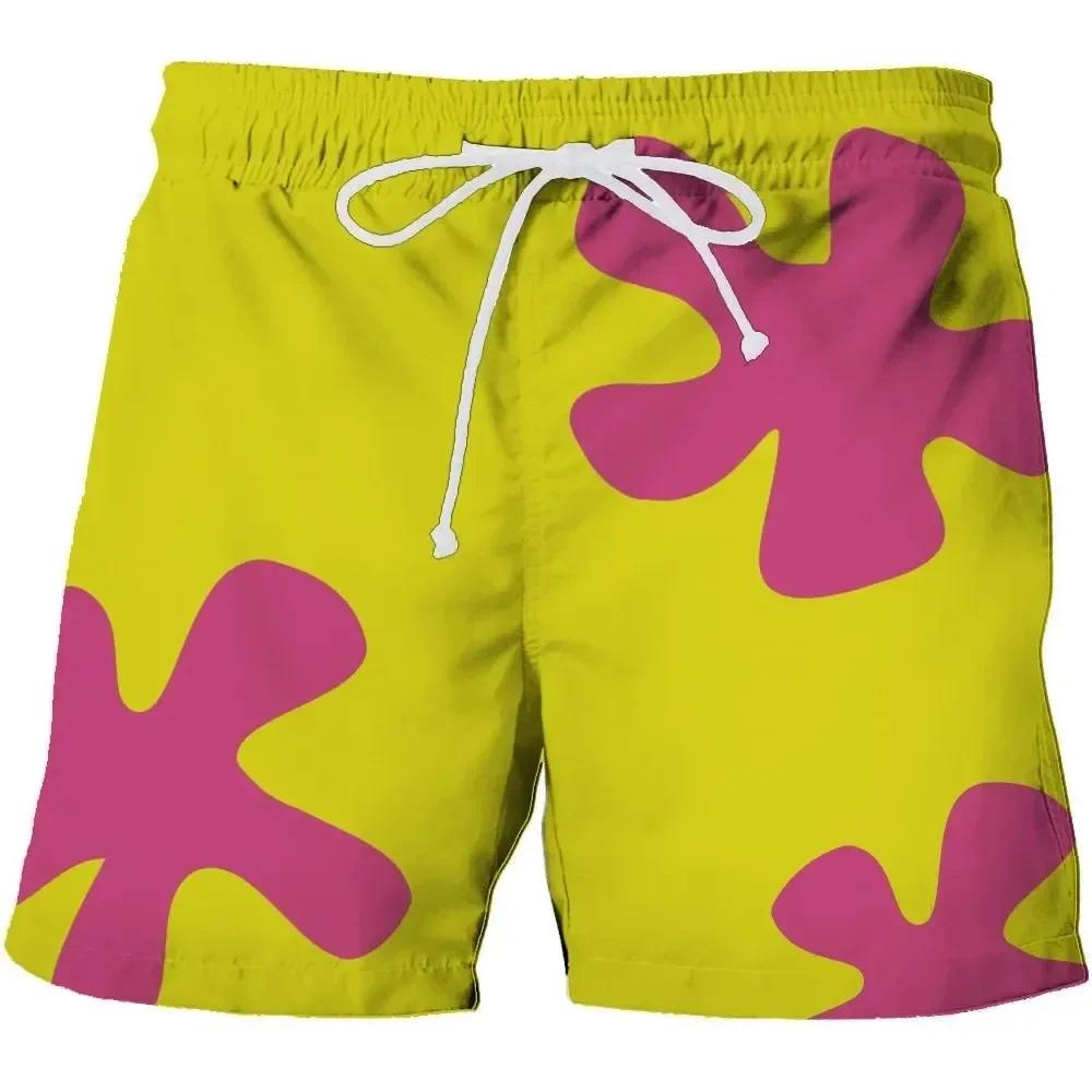 Shorts de bain 3D Anime Summer New Patrick Star, séchage rapide, pour homme et femme, style hip-hop,