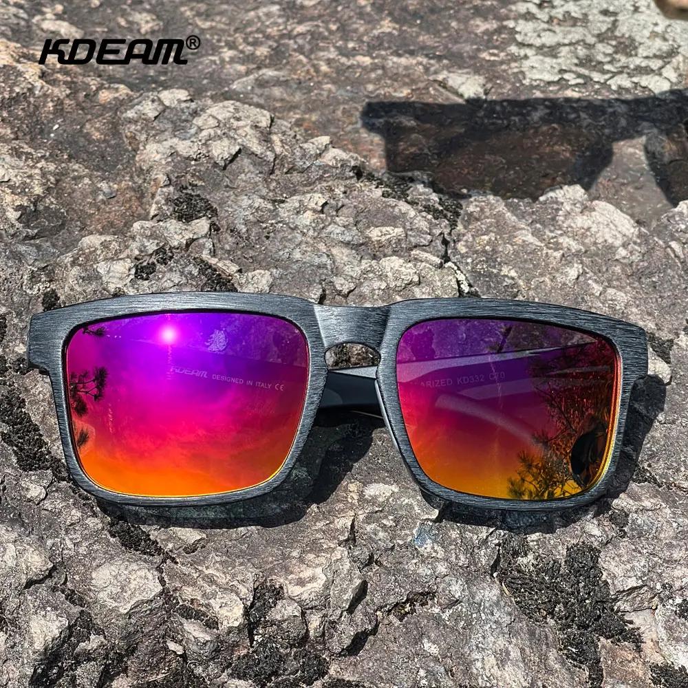 KDEAM-Lunettes de soleil polarisées coupe-vent pour hommes et femmes, nuances dégradées, adaptées à