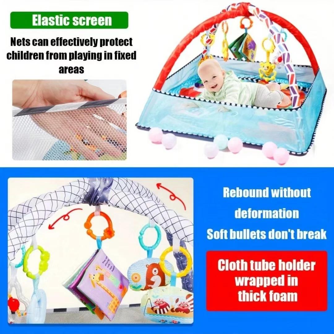 Parc d'activités pour bébé avec jouets suspendus, tapis d'éveil pour le développement et l'exercice