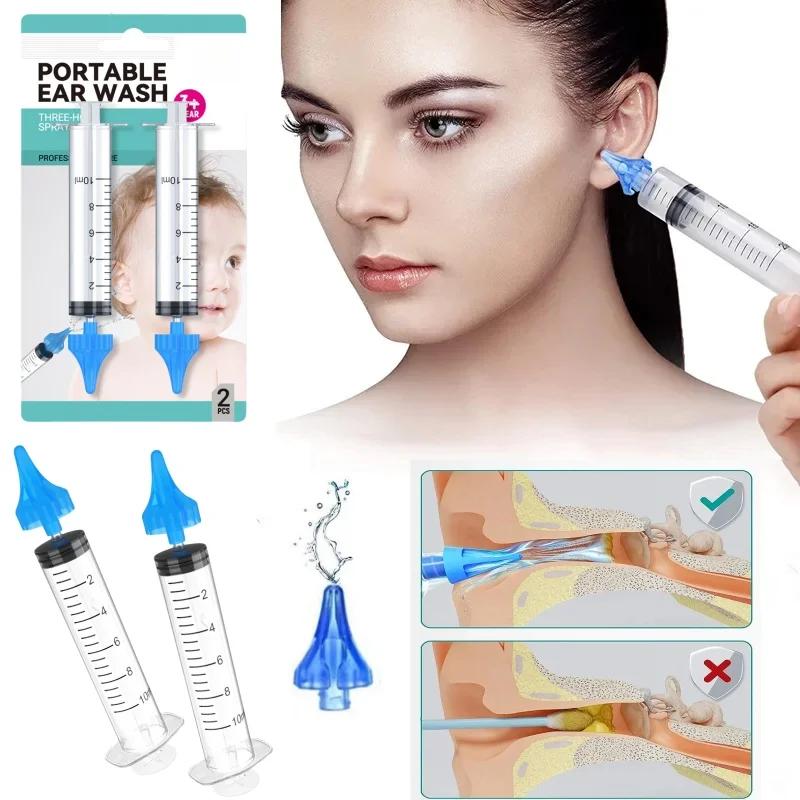 Seringues d'oreille pour bébé, 2 pièces, pour enlever la cire d'oreille, enfants et adultes, Irrigat