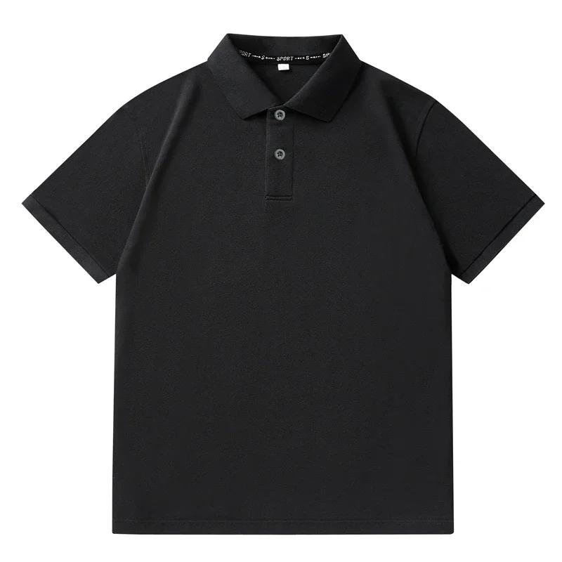 Hommes grande taille Polo surdimensionné 6XL 7XL été à manches courtes t-shirts noir ample homme che