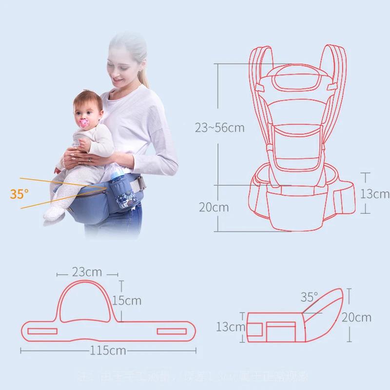 Porte-bébé ergonomique sac à dos Hipseat kangourou transporteur face avant voyage bébé