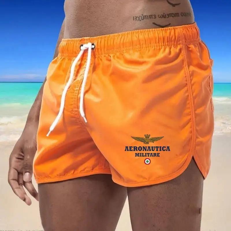 Short de bain imprimé pour homme, séchage rapide, plage, imbibée, respirant, proximité, poche Wstrin