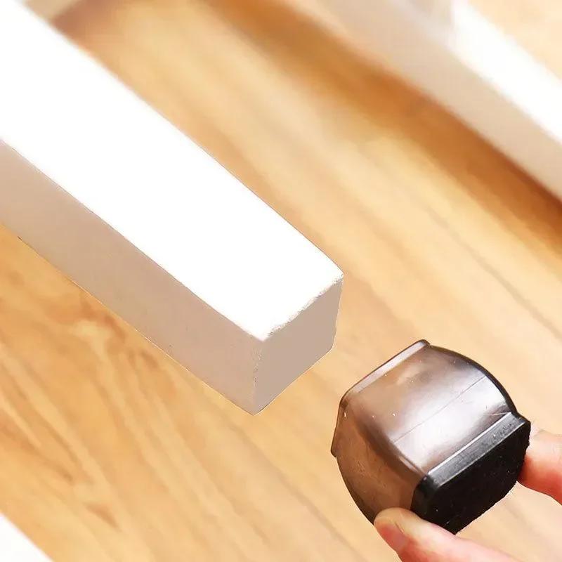 Protecteurs de pieds de chaise en silicone avec optique, coussinets en feutre rond, couvre-pieds de