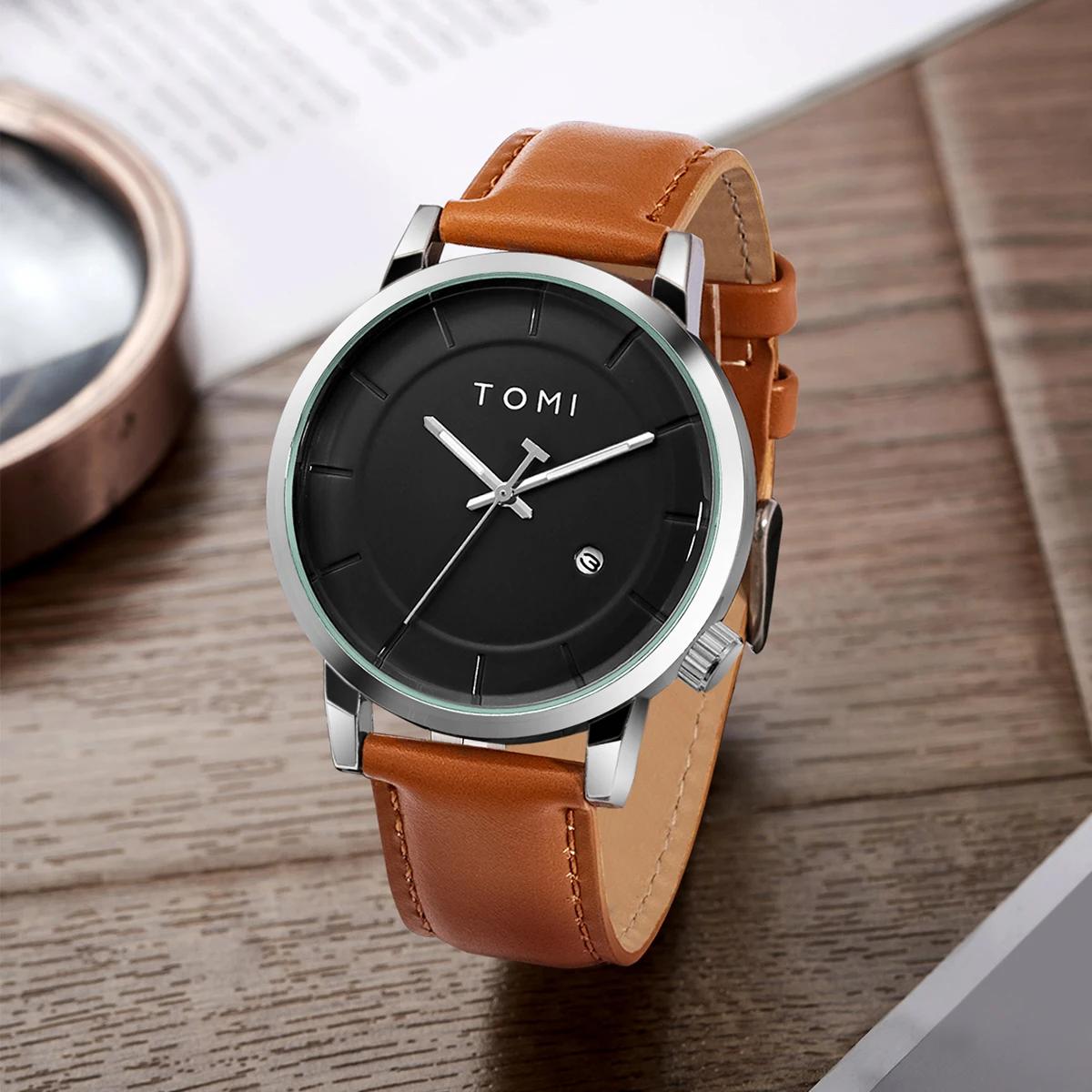 TOMI montre pour hommes de luxe mode marque originale montre à Quartz pour hommes d'affaires