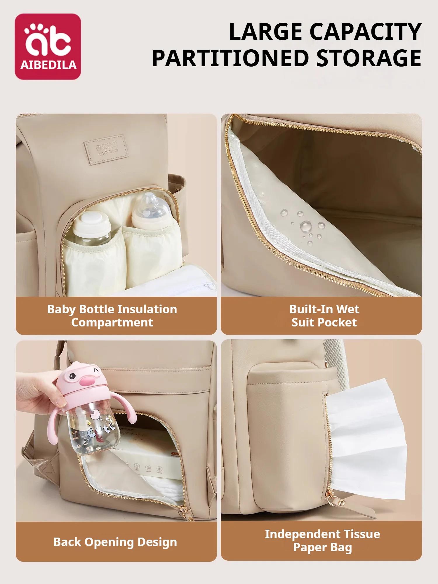 AIBEDILA sac à couches sac à dos sac pour femme sac à dos sac à couches pour bébé sac à dos de mater
