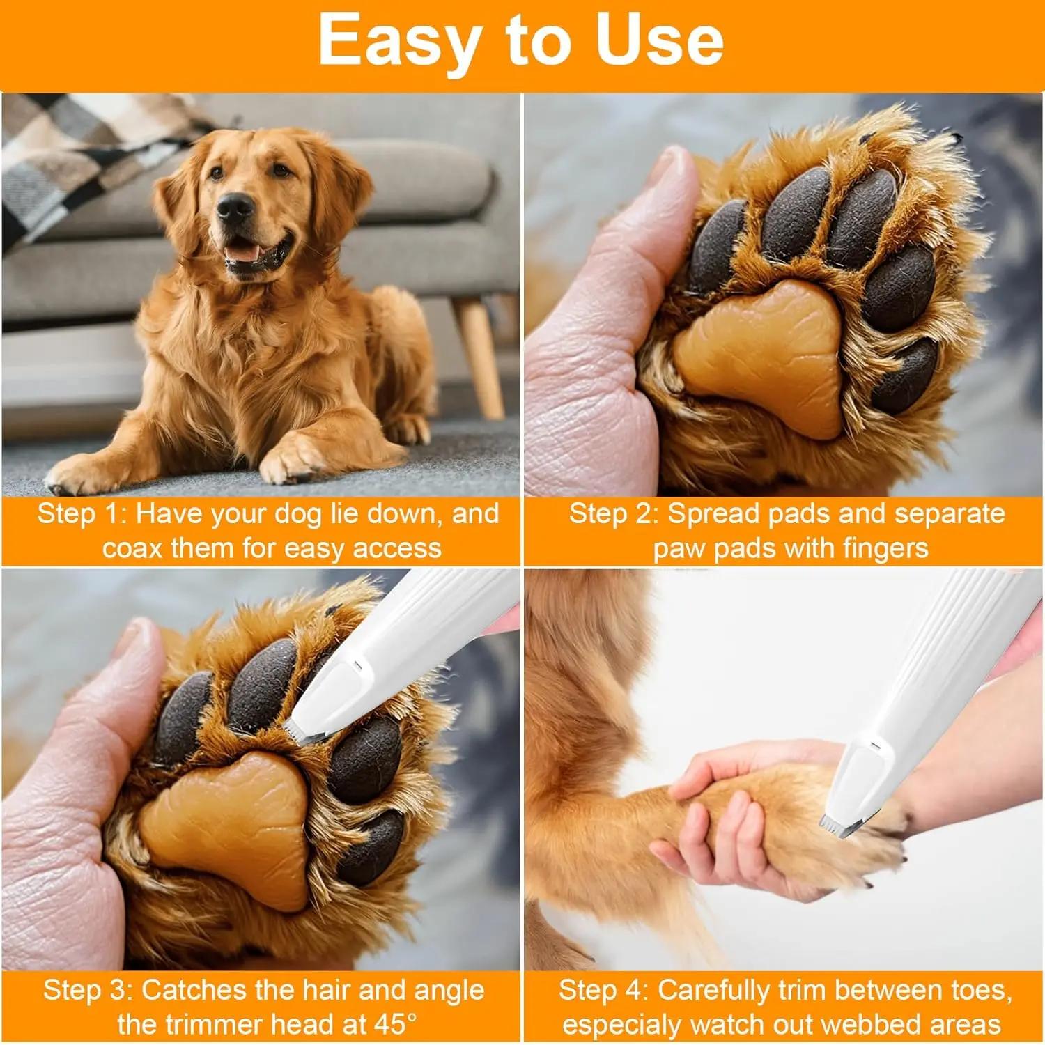 Rasoir de pied pour animaux de compagnie chat rasage poussoir électrique coupe de chien pied cheveux