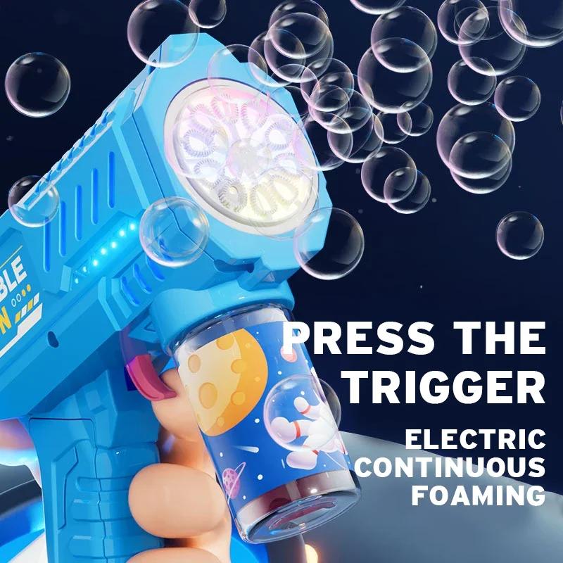Machine à bulles pour enfants, jouet lumineux, pistolet à bulles entièrement automatique, produit un