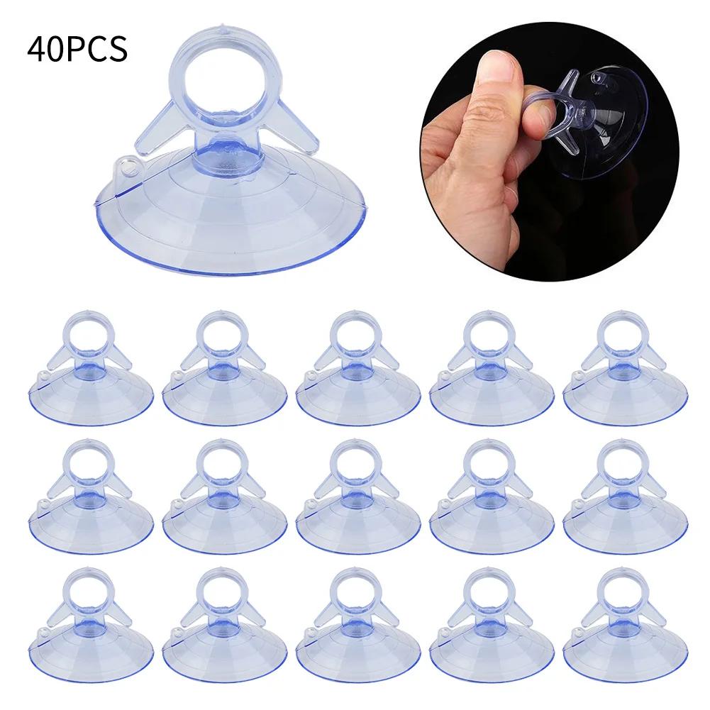 40 pièces 45mm salle de bain toilette ventouse voiture parasol ventouses PVC caoutchouc transparent