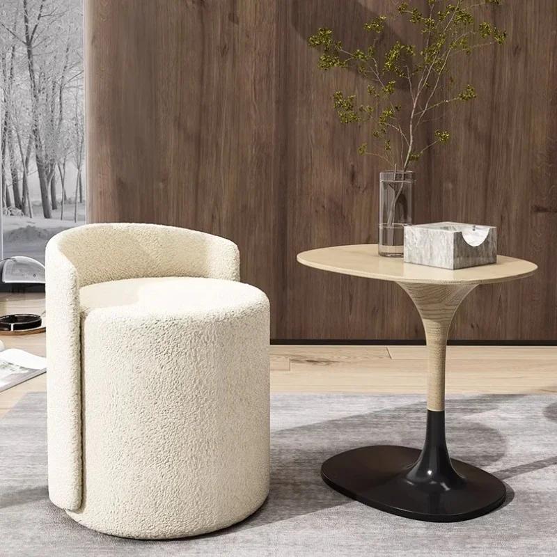 Tabouret de maquillage, tabouret de coiffeuse domestique, tabouret rond bas de salon moderne