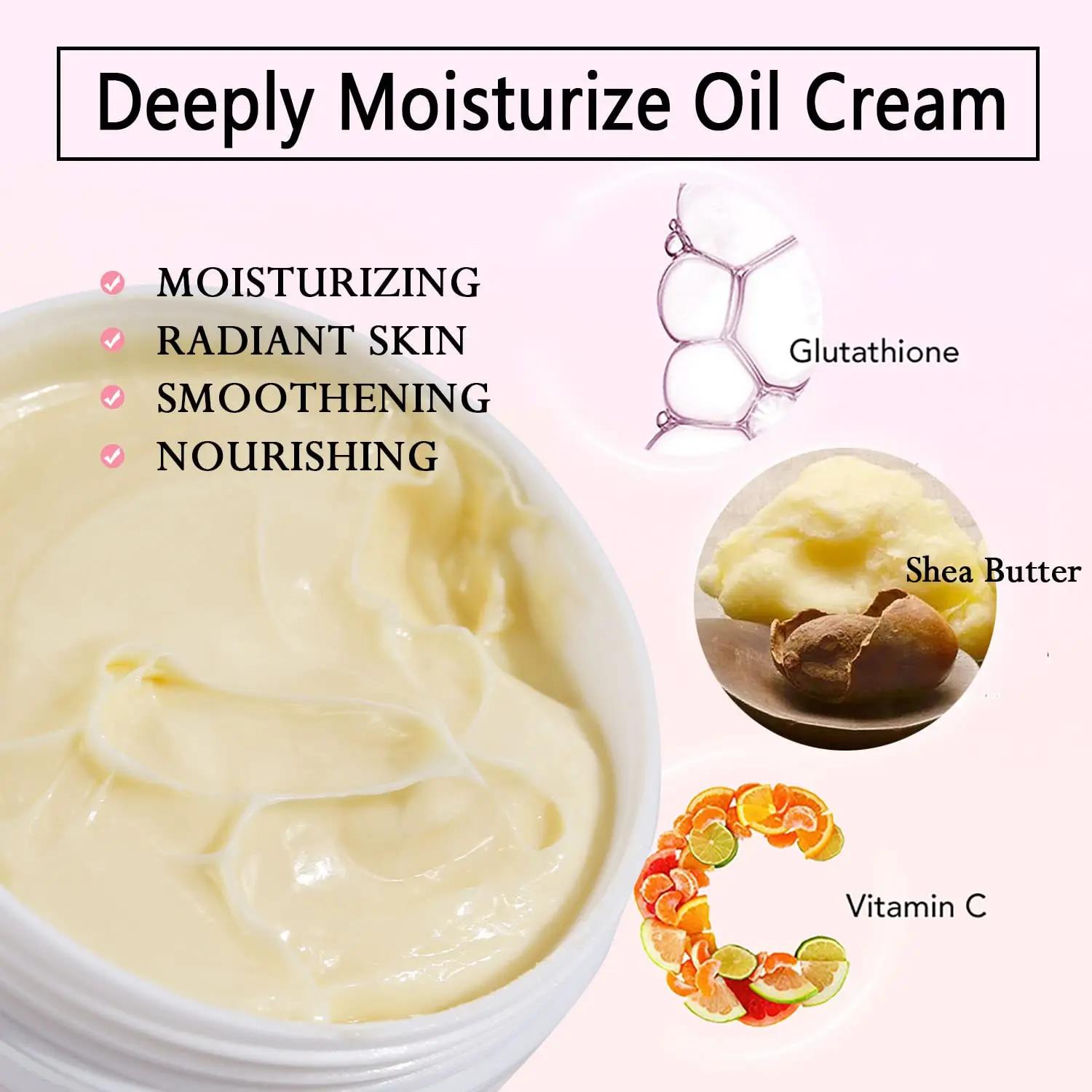 AILKE Crème blanchissante à l'huile de beurre de karité biologique, éclaircissante, hydratante, nour