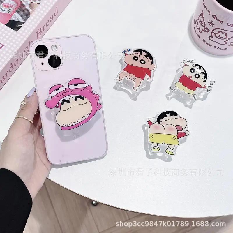 Coque de téléphone pour Couple, Anime Crayon Shin-Chan, avec support, type collé, sans fil, Airbag,