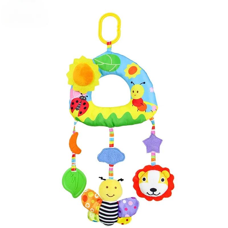 Jouets Sensoriels en Peluche Arc-en-ciel pour Bébé de 0, 3, 6 et 12 Mois, Accessoire de Voyage pour