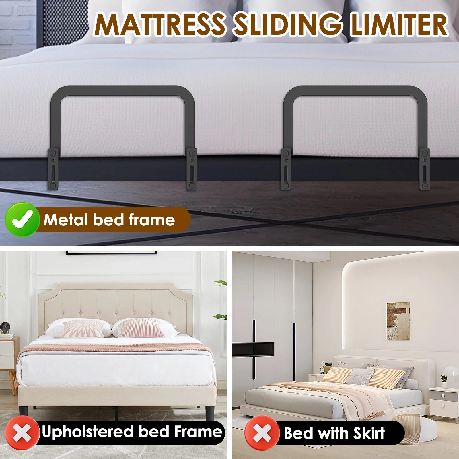 Bouchons coulissants pour matelas, 2/4 pièces, pince antidérapante en métal, support de barre de ret