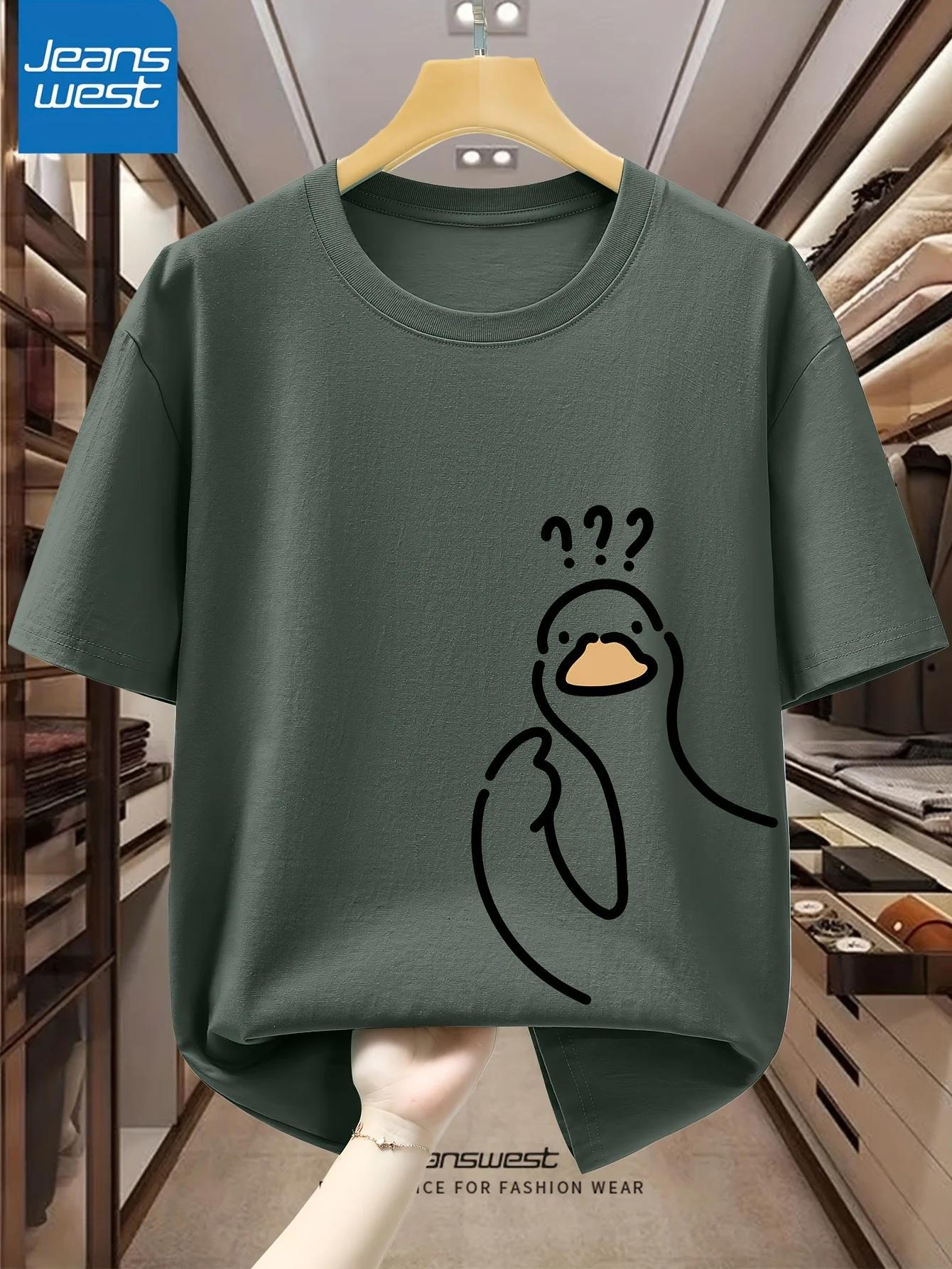 T-shirt à manches courtes et col rond pour hommes, 100% pur coton, à la mode, décontracté, ample, sp
