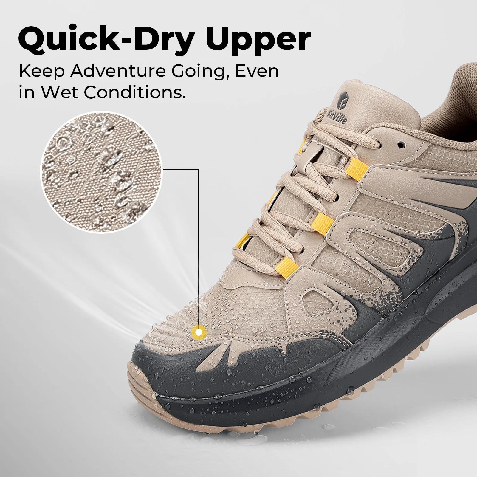Chaussures de randonnée Fittington imperméables pour hommes, baskets larges, amortissantes, pour la