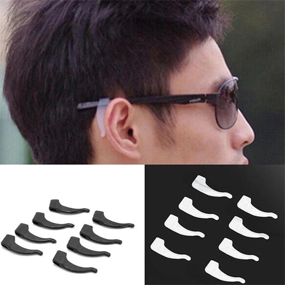 5 paires/pack Silicone lunettes antidérapant oreille crochet anti-dérapant élastique confort lunette