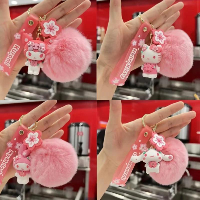 Sanrio Hello Kitty sac pendentif porte-clés dessin animé Kuromi cannelle mélodie peluche poupée sac