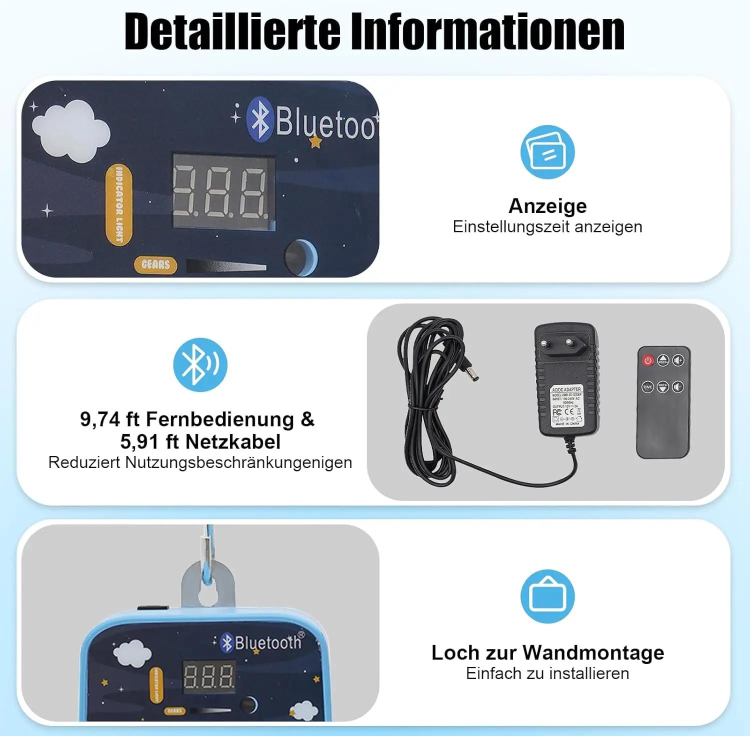 Moteur de balancelle électrique avec télécommande, moteur automatique de balancelle à 9 niveaux de v