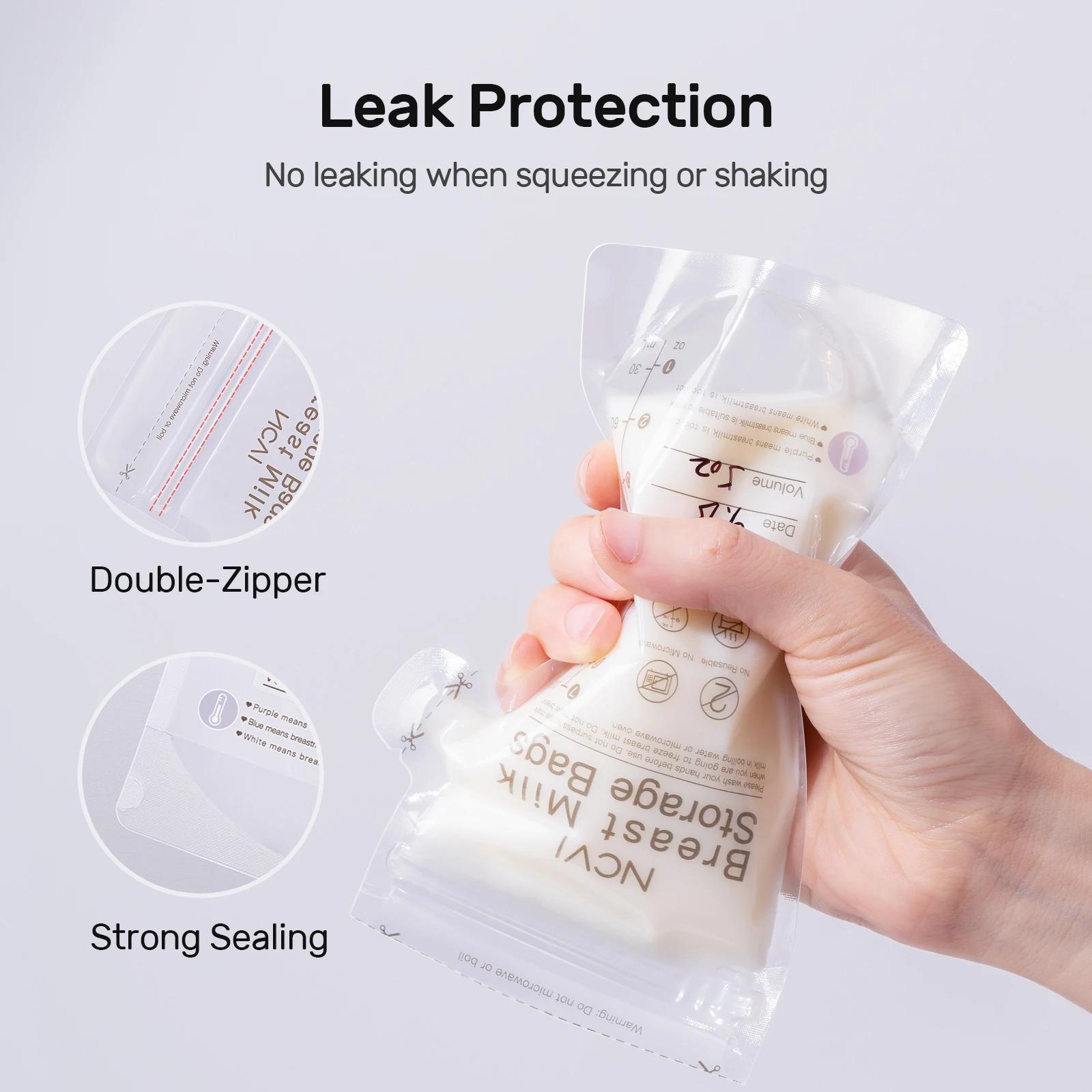 Sacs de conservation du lait maternel NCVI, sacs de congélation du lait de 200 ml pour l'allaitement