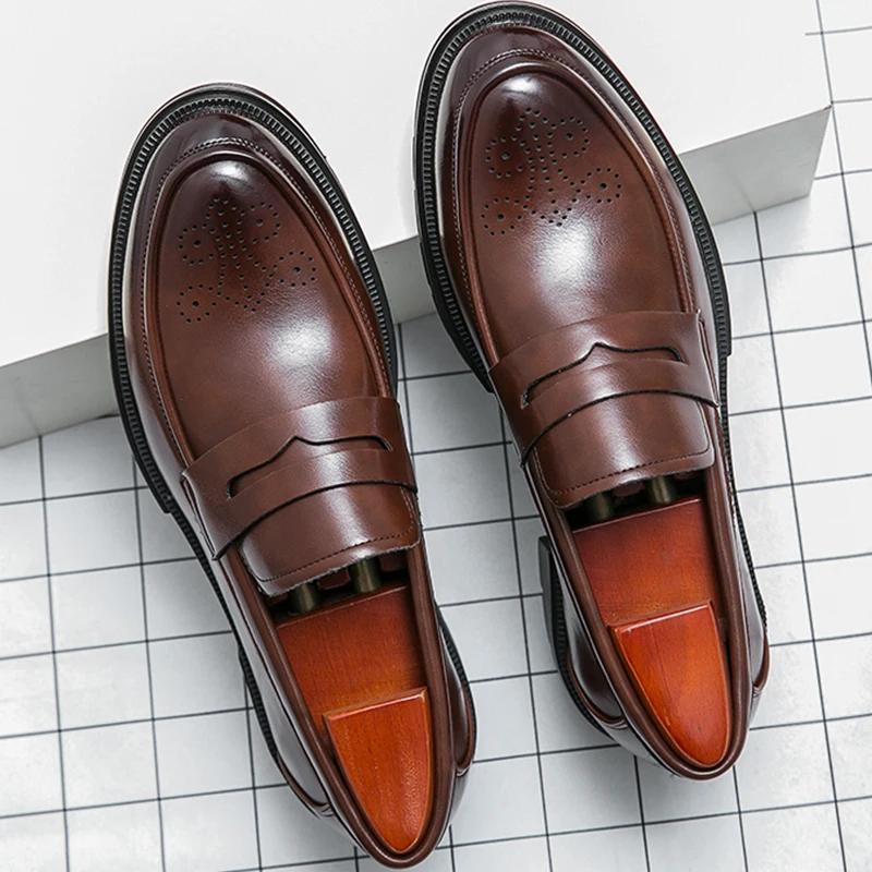Bureau hommes chaussures habillées classique décontracté chaussures d'affaires pour hommes fête mari