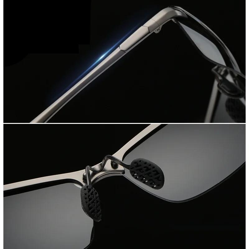 Lunettes de soleil polarisées photochromiques pour hommes, lunettes de conduite, lunettes de pêche c