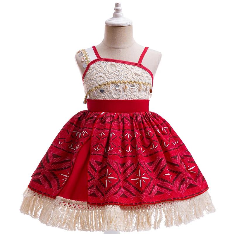 Film princesse Moana 2 robe filles Cosplay Vaiana carnaval fête océan aventure Costume enfants Hallo
