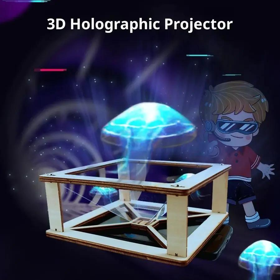 Kit de modèle de Projection holographique 3D DIY, jouet de construction scientifique et éducatif pou
