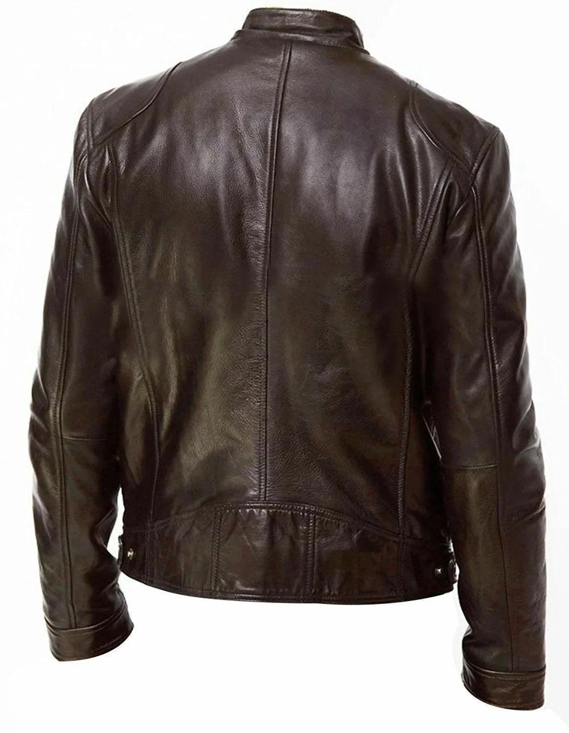 2025 hiver nouvelle mode PU cuir hommes veste décontractée moto veste en cuir hommes veste en cuir