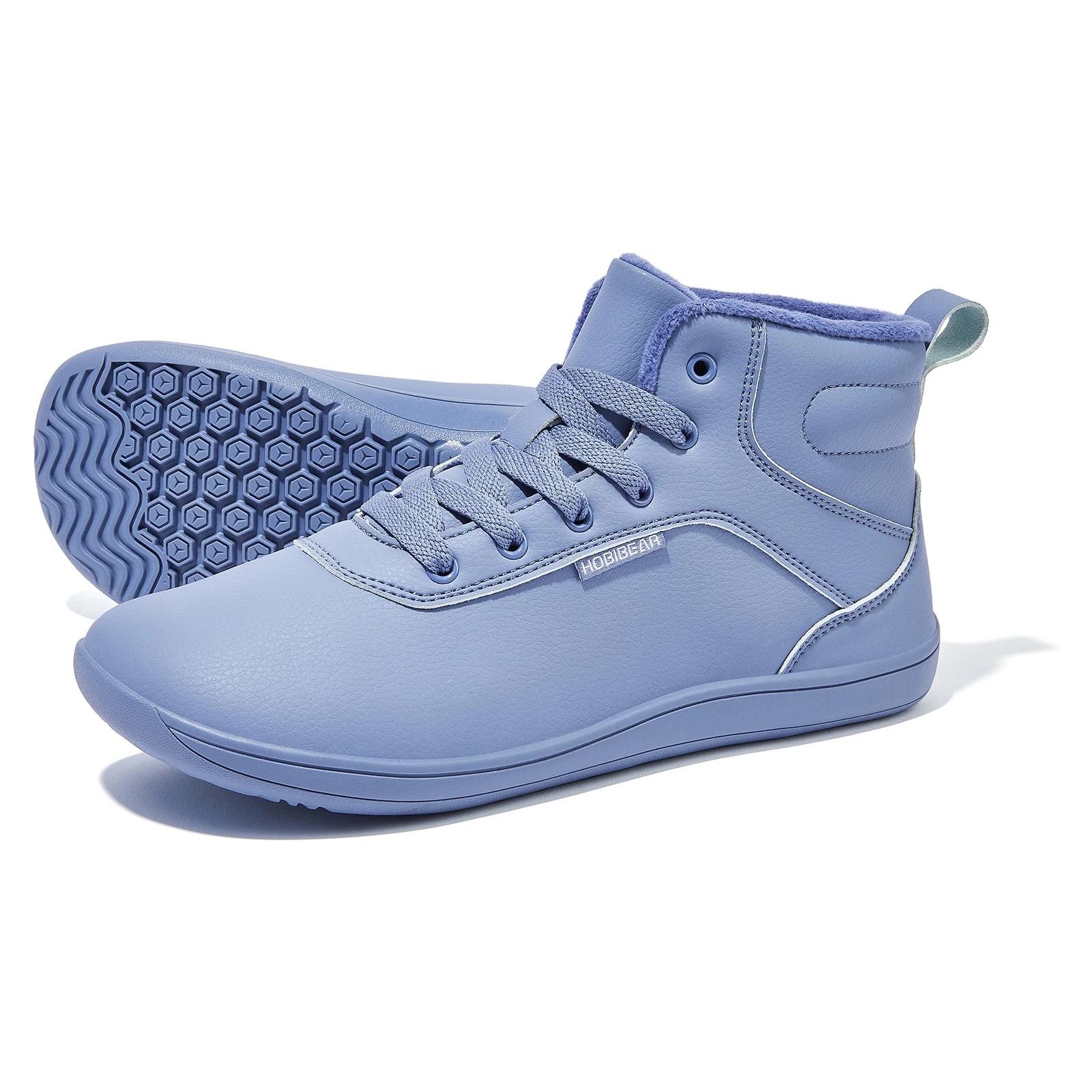 BIBEAR-Chaussures à lacets en cuir Élpour hommes et femmes, baskets de rinçage doublées de fausse fo