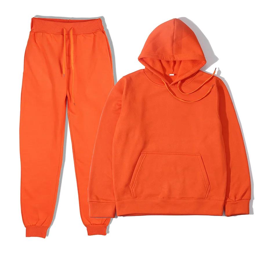 Combinaisons de sport pour hommes, survêtement à la mode, sweat à capuche + pantalon, ensemble deux