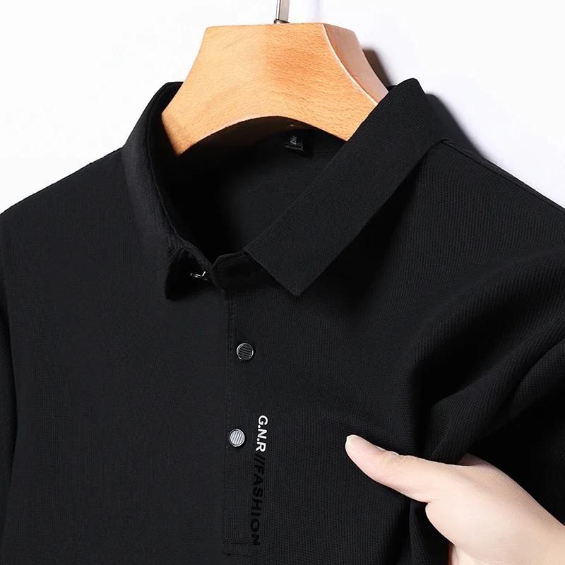 Polo à manches courtes pour hommes, couleur unie, respirant, confortable, élastique, nouvel arrivage