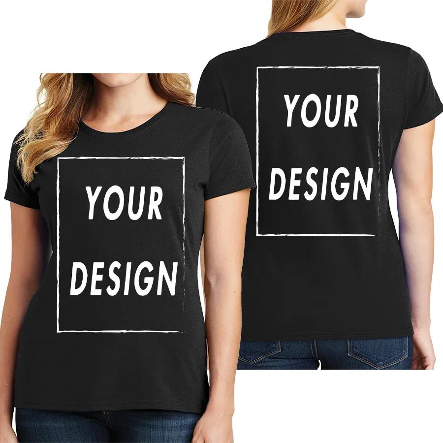T-shirt d'équipe personnalisé taille UE pour femmes, ajoutez votre propre design devant et dos, impr