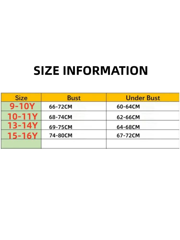 Soutien-gorge pour jeunes filles, 3 pièces, couleurs aléatoires, sous-vêtements pour filles, soutien
