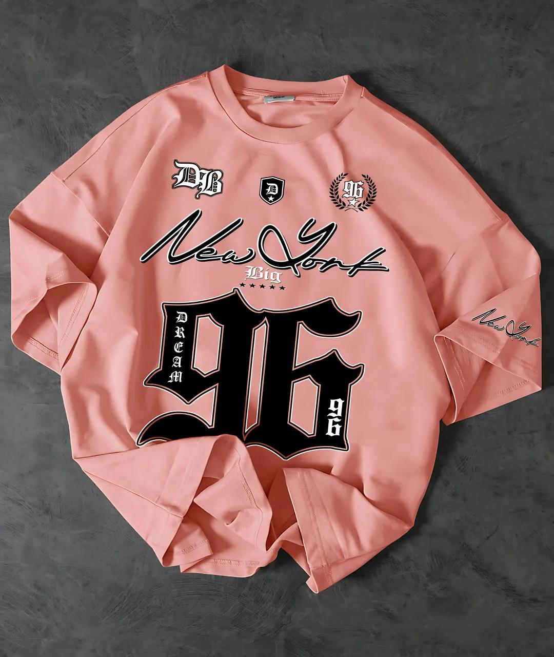 2025 nouveau à la mode 96 maillot imprimé numérique respirant col rond T-shirt en plein air séchage
