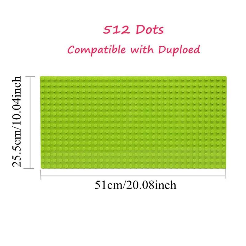 Grande plaque de base pour blocs de construction, 16x32 points, compatible avec toutes les marques,