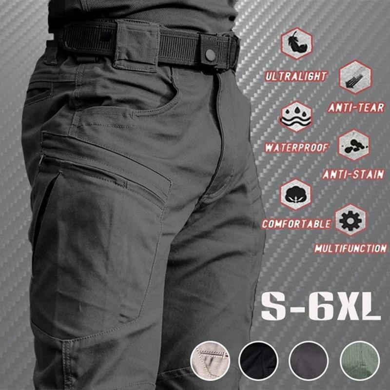 Pantalon Cargo Long Imperméable pour Homme, Vêtement d'Extérieur Respirant, Style Militaire FJMale à