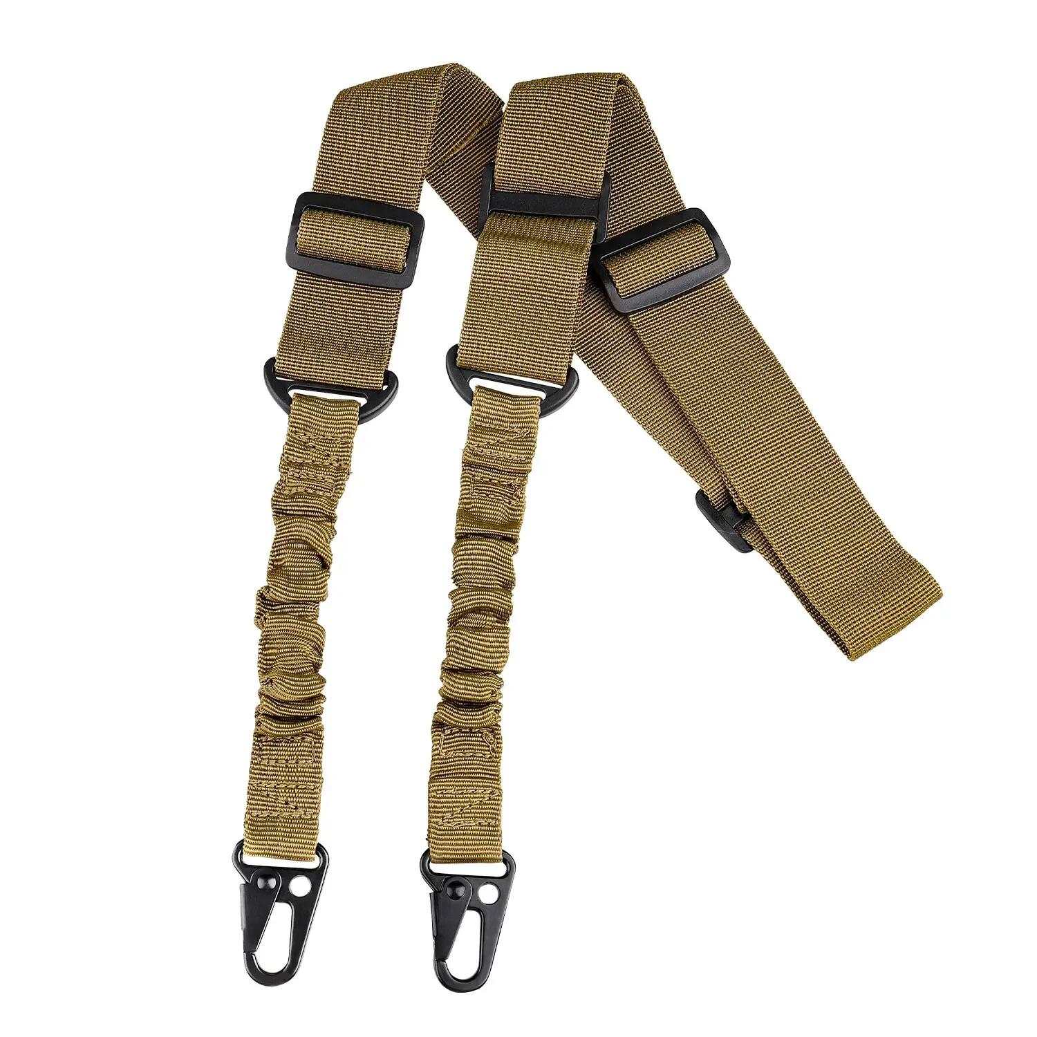 Sangle d'épaule tactique à deux Points, ceinture de fusil en Nylon Durable de l'armée, écharpe robus