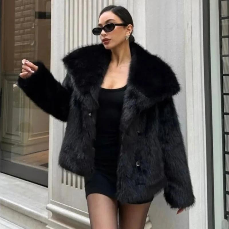 MUJER manteau en fausse fourrure pelucheuse veste femme 2025 femme automne hiver nouveau dans les vê