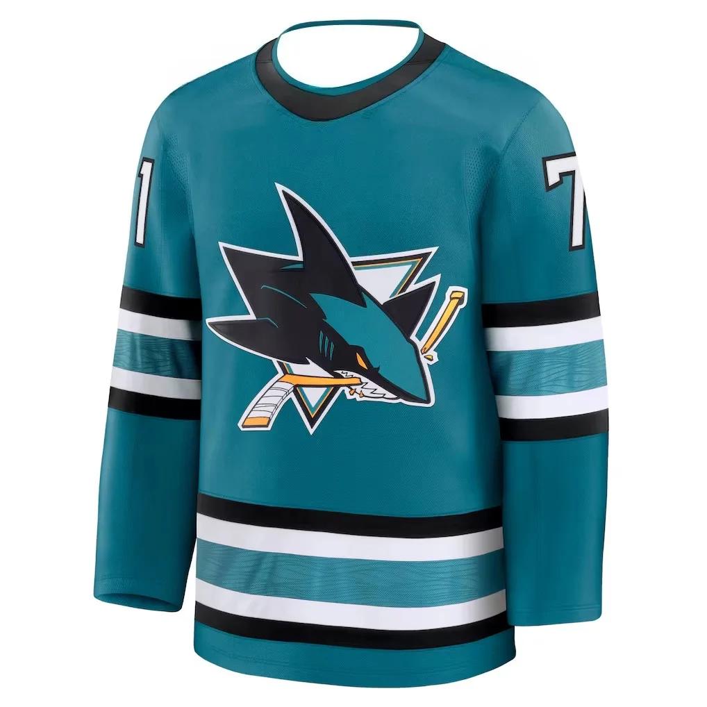 T-shirt d'entraînement de hockey sur glace à manches longues pour hommes, haut de sport respirant, i