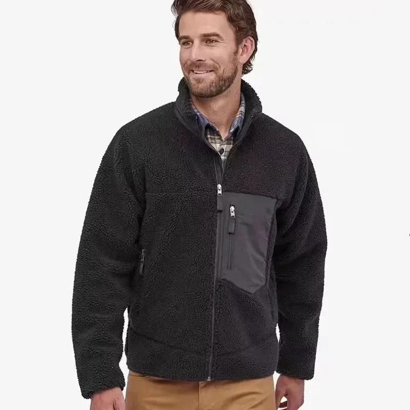 Veste coupe-vent d'extérieur pour homme, pull d'hiver en cachemire, doudoune chaude et confortable,