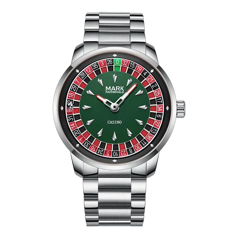 Mark Fairwhale 5031 nouvelle montre à Quartz pour hommes de marque supérieure cadran numérique rotat