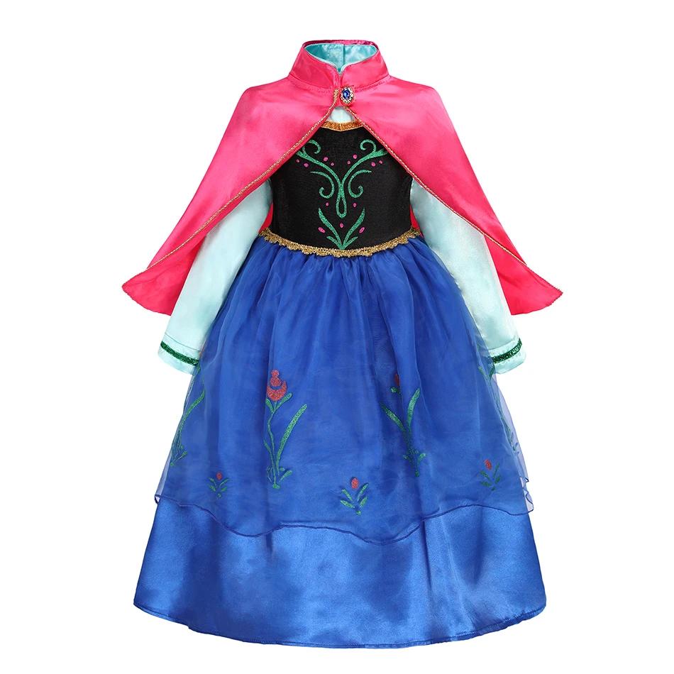 Elsa Anna enfant princesse filles robe Rapunzal enfants Cosplay Halloween robes enfants Costume robe