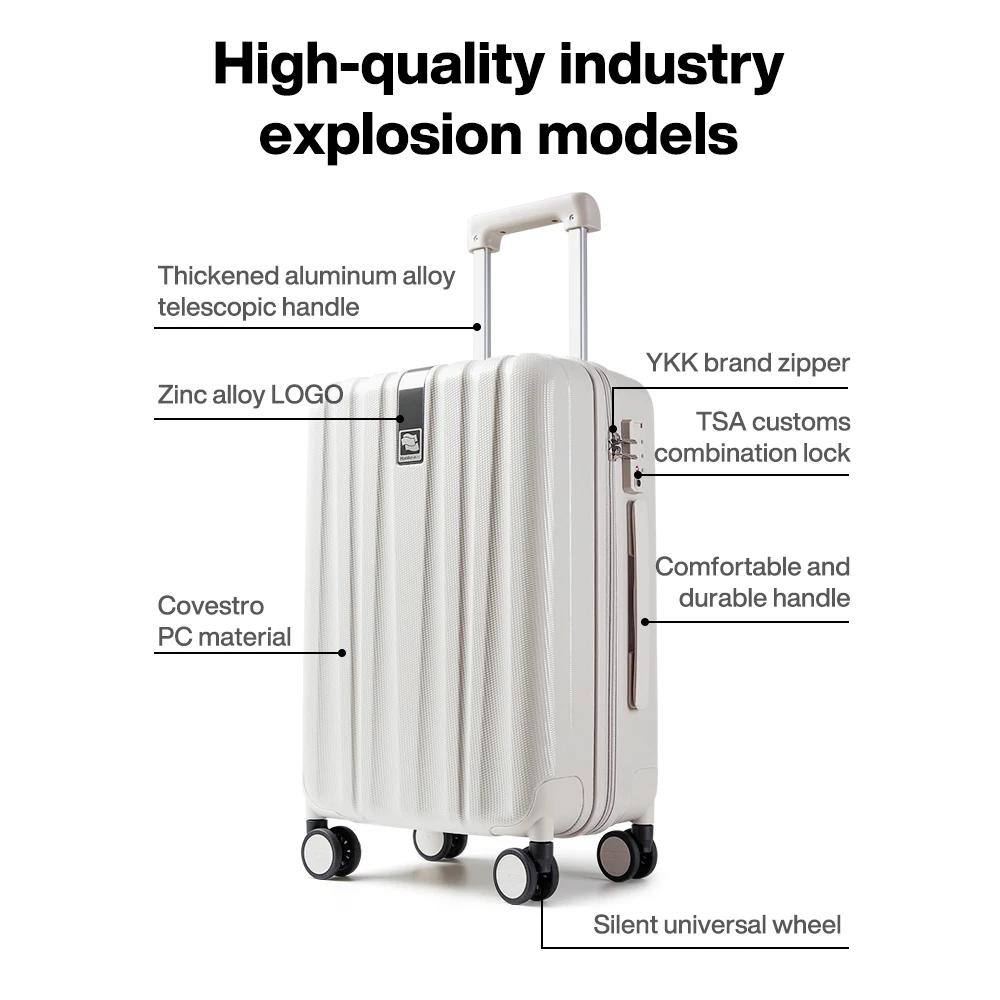 Valise à roulettes pour hommes et femmes, valise à roulettes, sac de voyage, bagage à main, valise d