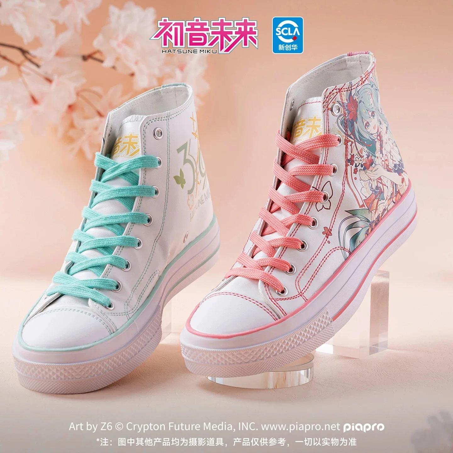 Original Moeyu Hatsune Miku chaussures pour femmes hommes décontracté à lacets toile baskets dame ch