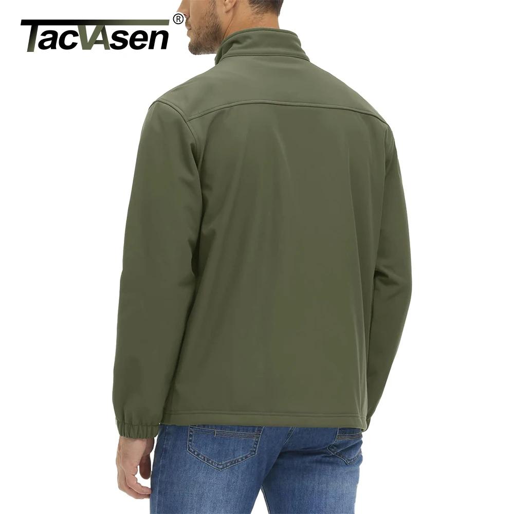 TACVASEN Veste de randonnée imperméable pour homme avec fermeture éclair complète, doublure polaire