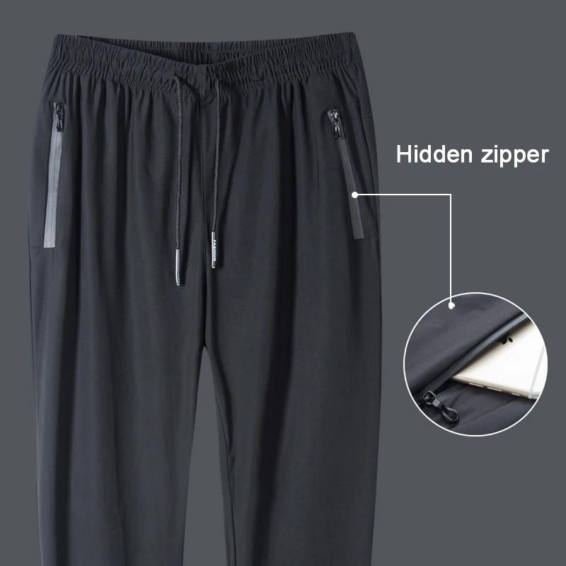 Été hommes glace soie séchage rapide pantalons décontractés coupe ajustée version coréenne glace soi