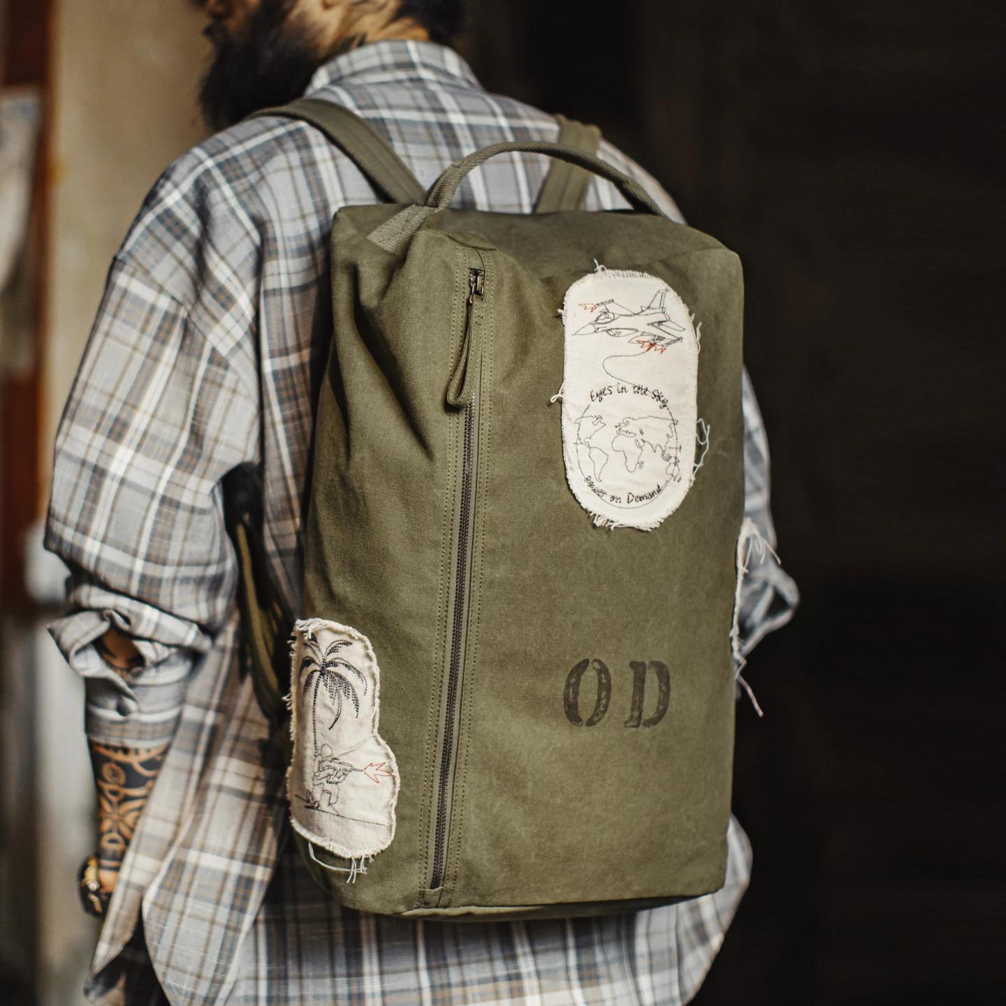 Maden Sac à dos tactique vintage pour hommes, grande capacité, sac à dos pour ordinateur portable, s